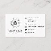 Eenvoudig Elegant Minimalistisch Professioneel Cus Visitekaartje (Achterkant)