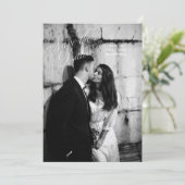 Eenvoudig Elegant Minimalistisch Script Foto Huwel Save The Date (Staand voorkant)