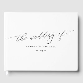 Eenvoudig, Elegant, Minimalistisch Vintage Script Gastenboek