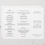 Eenvoudig Elegant Minimalistisch Wedding Ceremony  (Voorkant / Achterkant)