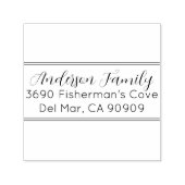 Eenvoudig elegant minimalistisch wit monogram  zelfinktende stempel (Design)