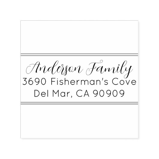 Eenvoudig elegant minimalistisch wit monogram  zelfinktende stempel (Design)