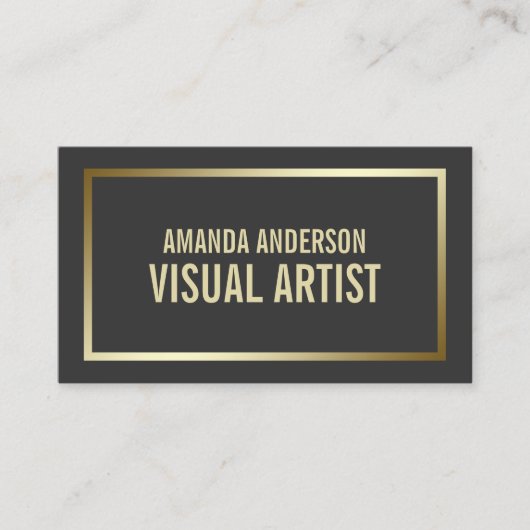 Eenvoudig elegant minimalistisch zilver | Visiteka Visitekaartje (Voorkant)