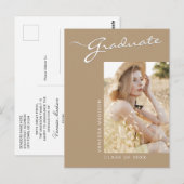 Eenvoudig elegant modern | 1 Aankondiging van een Briefkaart (Voorkant / Achterkant)