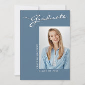 Eenvoudig elegant modern | 1 Foto-Afstudeerder Aankondiging (Voorkant)