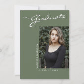 Eenvoudig elegant modern | 1 Foto-Afstudeerder Aankondiging (Voorkant)