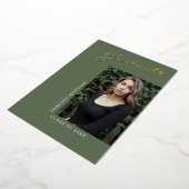 Eenvoudig elegant modern | 1 Foto Folie Afstudeerd Uitnodiging (Gedraaid)