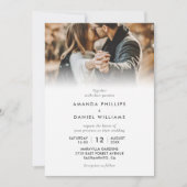 Eenvoudig Elegant Modern 2 Photo Wedding Kaart (Voorkant)