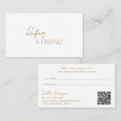 Eenvoudig elegant modern aanbevelingskaartje (Voorkant / Achterkant)