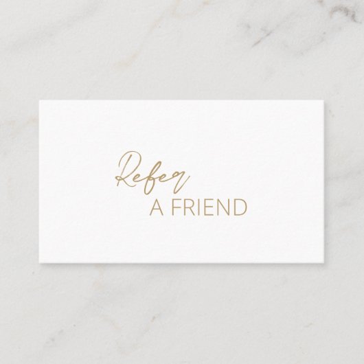 Eenvoudig elegant modern aanbevelingskaartje (Voorkant)