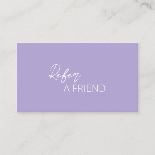 Eenvoudig elegant modern aanbevelingskaartje (Voorkant)