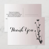 Eenvoudig Elegant Modern bladeren Dank u Briefkaart (Voorkant / Achterkant)
