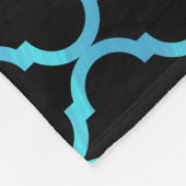 Eenvoudig elegant modern blauw Marokkaans patroon  Fleece Deken (Hoek)