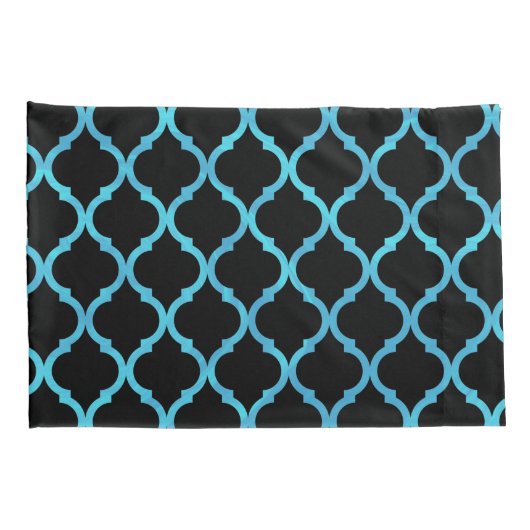 Eenvoudig elegant modern blauw Marokkaans patroon  Kussensloop (Achterkant-Rechts)