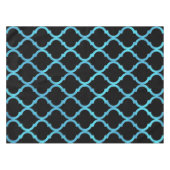 Eenvoudig elegant modern blauw Marokkaans patroon Tafelkleed (Voorkant (Horizontaal))