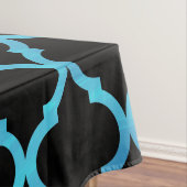 Eenvoudig elegant modern blauw Marokkaans patroon Tafelkleed (Voorbeeld)