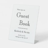 Eenvoudig elegant modern boorgastboek Pedestal Reclamebord Met Voetstuk (Voorkant)