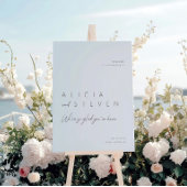 Eenvoudig elegant modern bruiloft welkomstbord poster