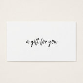 Eenvoudig Elegant modern Business Cadeaubon Visitekaartje (Voorkant)