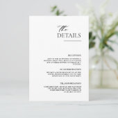 Eenvoudig Elegant Modern Chique Minimalistisch Informatiekaartje (Staand voorkant)