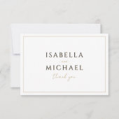 Eenvoudig elegant modern Classy Weddenschap Bedank Bedankkaart (Voorkant)