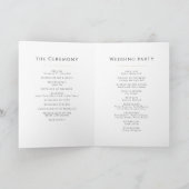 Eenvoudig elegant modern Classy Wedding Programma (Binnen)