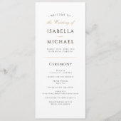 Eenvoudig elegant modern Classy Wedding Programmakaart (Voorkant)