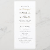 Eenvoudig elegant modern Classy Wedding Programmakaart (Voorkant)