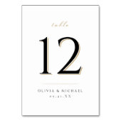 Eenvoudig Elegant modern Classy Wedding-tabelnumme Kaart (Voorkant)