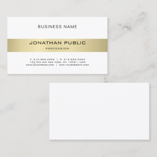 Eenvoudig elegant, modern design, aantrekkelijk visitekaartje (Voorkant / Achterkant)