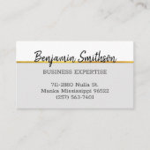 Eenvoudig elegant modern Faux Gold Grey Luxe Visitekaartje (Voorkant)