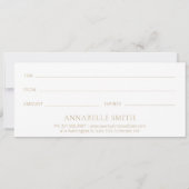 Eenvoudig Elegant modern Gold Gift-certificaat (Achterkant)