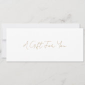 Eenvoudig Elegant modern Gold Gift-certificaat (Voorkant)