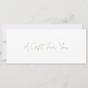 Eenvoudig Elegant modern Gold Gift-certificaat