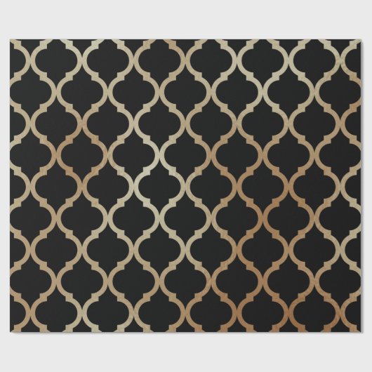 Eenvoudig Elegant modern Gold Moroccan patroon | Cadeaupapier (Vlak)