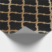 Eenvoudig Elegant modern Gold Moroccan patroon | Cadeaupapier (Hoek)