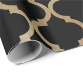 Eenvoudig Elegant modern Gold Moroccan patroon | Cadeaupapier (Rol Hoek)