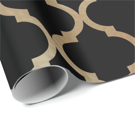 Eenvoudig Elegant modern Gold Moroccan patroon | Cadeaupapier (Rol Hoek)