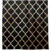 Eenvoudig Elegant modern Gold Moroccan patroon | Douchegordijn (Voorkant)