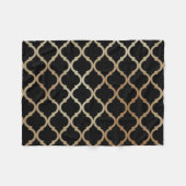 Eenvoudig Elegant modern Gold Moroccan patroon | Fleece Deken (Voorkant (Horizontaal))