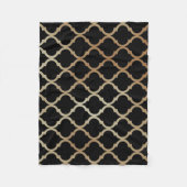Eenvoudig Elegant modern Gold Moroccan patroon | Fleece Deken (Voorkant)
