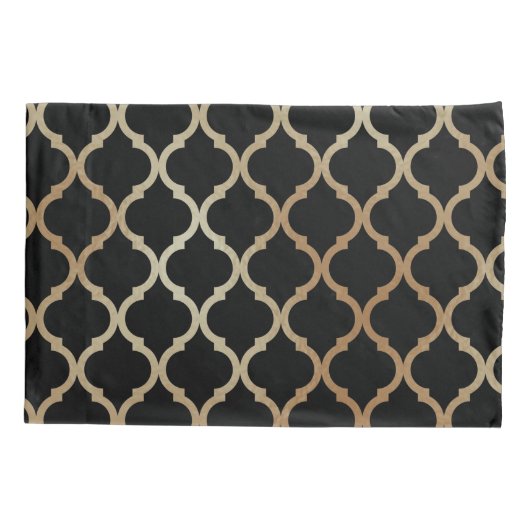 Eenvoudig Elegant modern Gold Moroccan patroon | Kussensloop (Achterkant-Links)