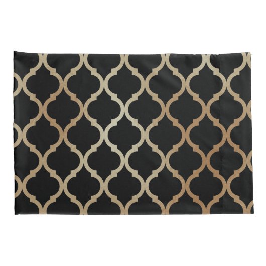 Eenvoudig Elegant modern Gold Moroccan patroon | Kussensloop (Achterkant-Rechts)