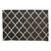 Eenvoudig Elegant modern Gold Moroccan patroon | Kussensloop (Voorkant-Links)