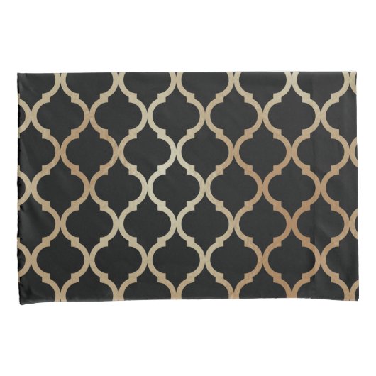 Eenvoudig Elegant modern Gold Moroccan patroon | Kussensloop (Voorkant-Rechts)