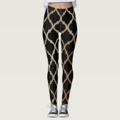 Eenvoudig Elegant modern Gold Moroccan patroon | Leggings (Voorkant)