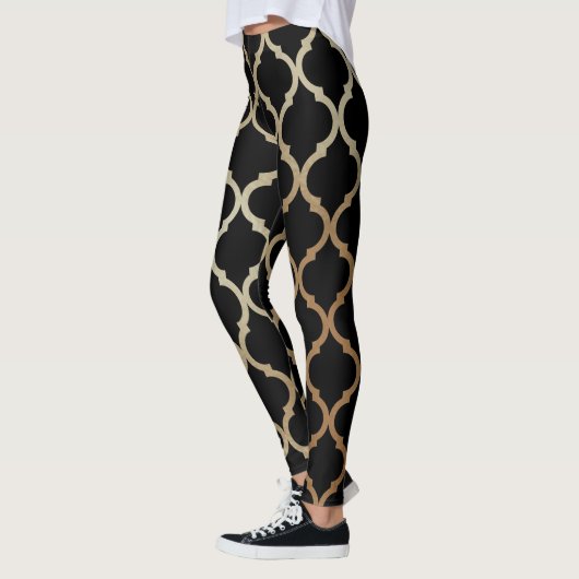 Eenvoudig Elegant modern Gold Moroccan patroon | Leggings (Links)