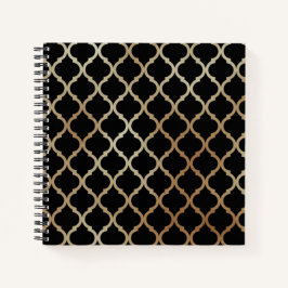 Eenvoudig Elegant modern Gold Moroccan patroon | Notitieboek