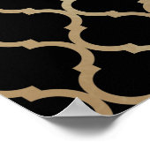 Eenvoudig Elegant modern Gold Moroccan patroon | Poster (Hoek)