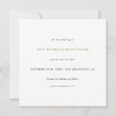 Eenvoudig Elegant modern Gold Script Custom Weddin Save The Date (Achterkant)
